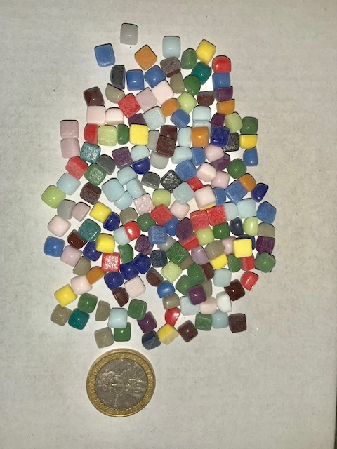 Cod: 225 Vidrios macizos  MINI (bolsa de 50 gramos)