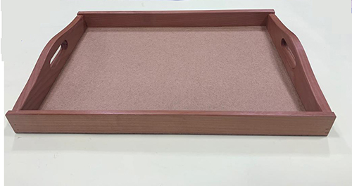 Madera nativa Bandeja rectangular grande  de 35 cm  x 42 cm
