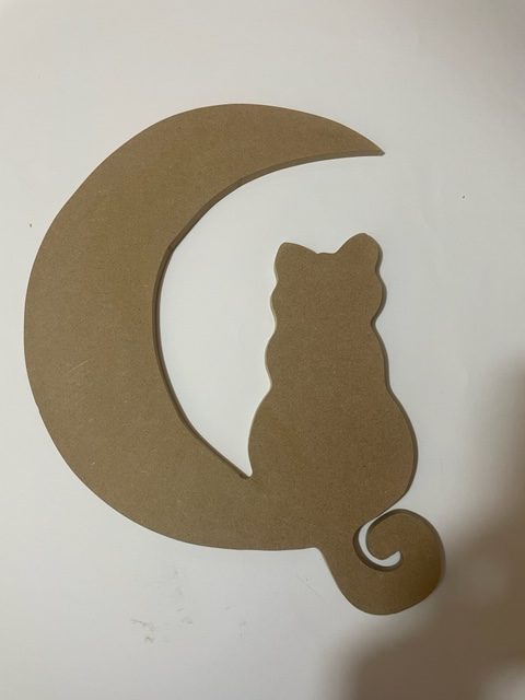 Gatos en la luna nuevo (37cm.x28cm.)